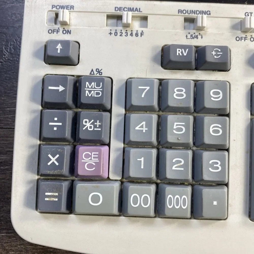 CANON MP20DH ELECTRONIC PRINTING CALCULATOR  2 COLOR PARTS ONLY
